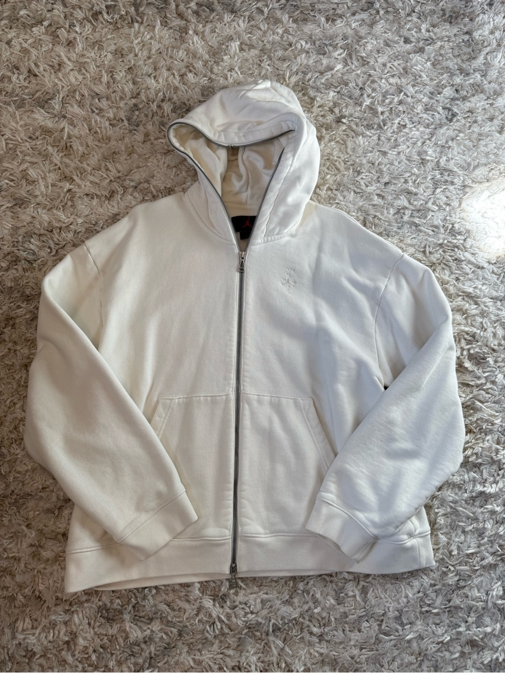 Cactus Jack x Jordan Bradn White Full-Zip Hood jacket Travis Scott
